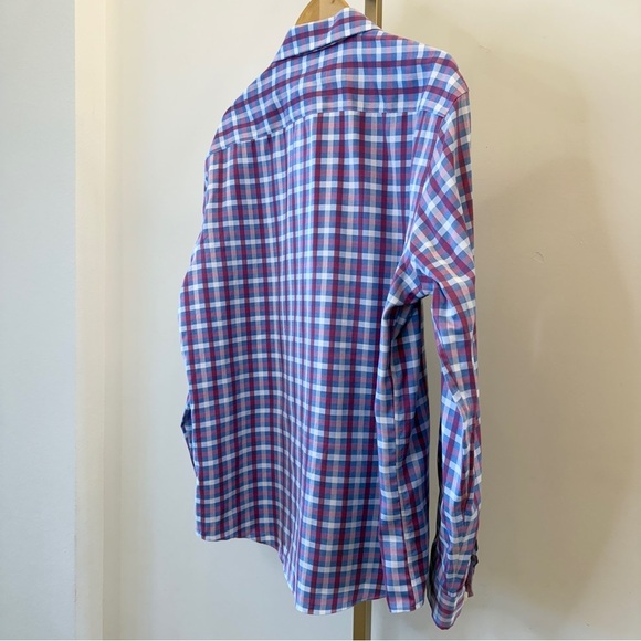 Men's Egara XL Multicolor Plaid Non-Iron Long Sleeve Button-Down Dress Shirt - Picture 9 of 11